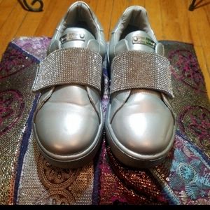 Michael Kors Blinged Velcro Straps Sneakers